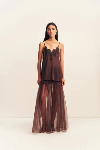 SIMONA LACE CAMI - ESPRESSO