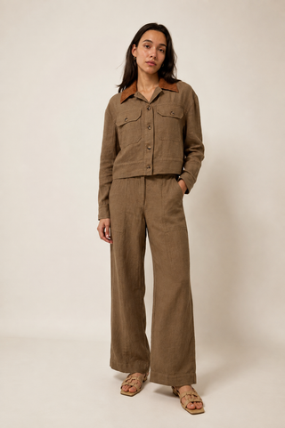 LANGSTON LINEN UTILITY JACKET