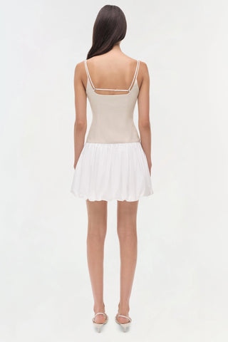 SIMKHAI | FIFI COTTON LINEN MINI DRESS