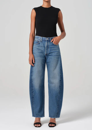 LUNA HIGH RISE PIECED TAPER - SPLIT