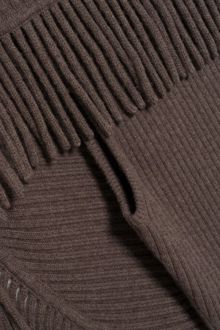 JORDAN KNIT FRINGE MIDI DRESS