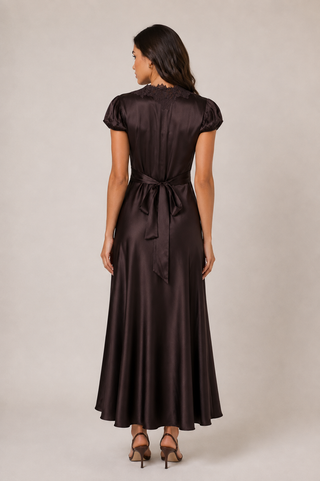 CORALINE DRESS - EQUESTRIAN BROWN
