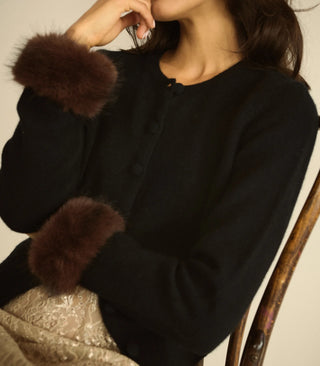 CLARA CASHMERE CARDIGAN - BLACK