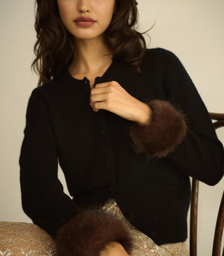 CLARA CASHMERE CARDIGAN - BLACK