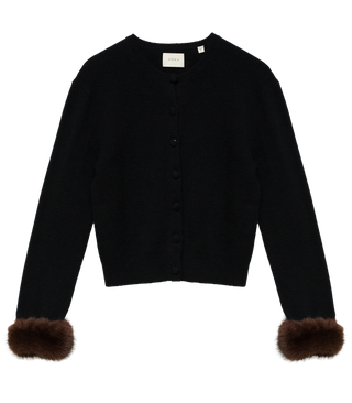 CLARA CASHMERE CARDIGAN - BLACK