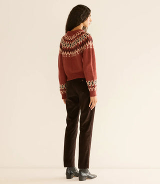 CLARKE CARDIGAN - BURGUNDY
