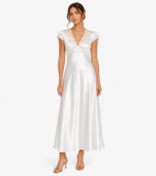 CORALINE DRESS - SALT AND PEACH LACE