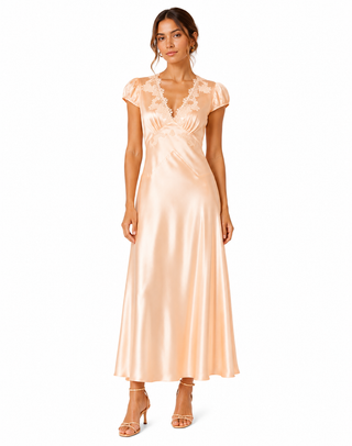 CORALINE DRESS - PEACH