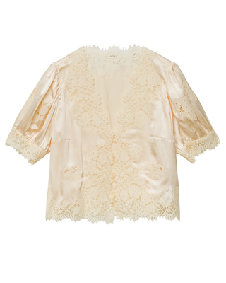 IDELLA SILK SATIN TOP - CANDLELIGHT