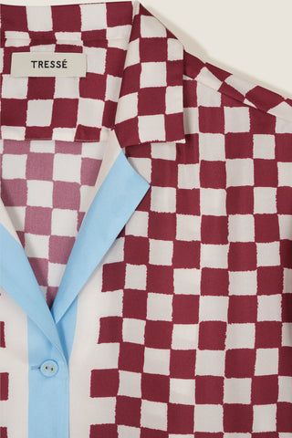 CHECKERED SILK SHIRT