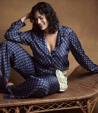 ELENE TOP - BLEU TAORMINA PAISLEY