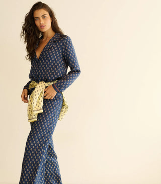 ELENE TOP - BLEU TAORMINA PAISLEY