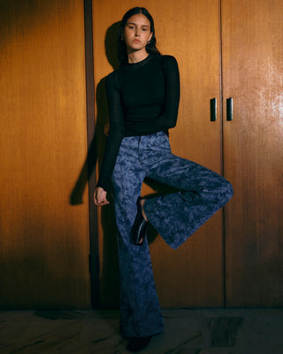 HANSEN & GRETEL | SUE WIDE LEG JEAN INDIGO PAISLEY