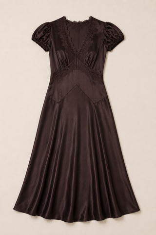 CORALINE DRESS - EQUESTRIAN BROWN
