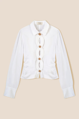 CLEIAM WHITE SHIRT W/BRAID