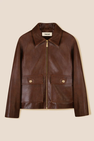 LEATHER JACKET WITH BIB