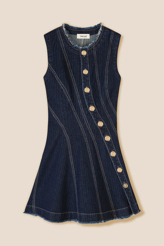 ROYA DARK DENIM DRESS BLUE