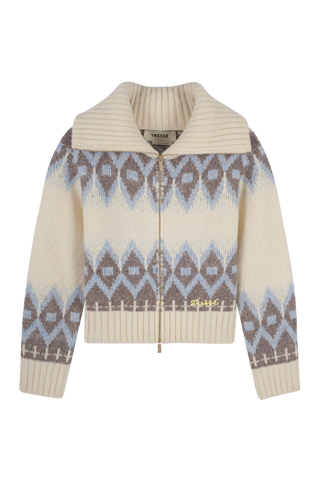JACQUARD-PATTERN CARDIGAN