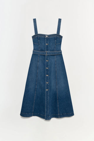 SIMKHAI | ALBA DENIM MIDI DRESS