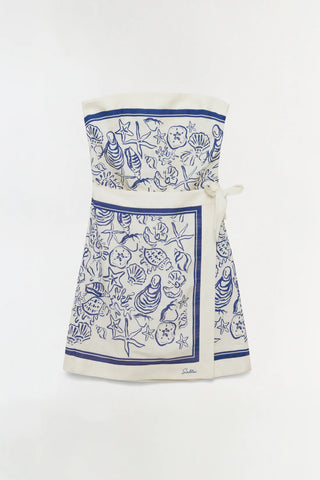 DARBIE LINEN BUSTIER MINI DRESS