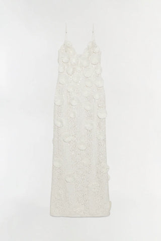 MAVEN FLORAL RAFFIA GOWN