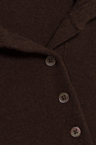 CONSTANCE CASHMERE POLO - CHOCOLATE