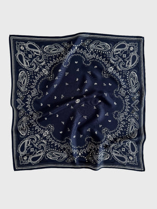 PAISLEY SCARF - NAVY