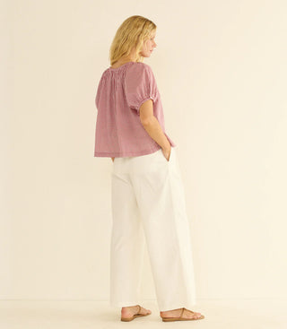 JUNE TOP - MULBERRY LA MADDALENA GINGHAM