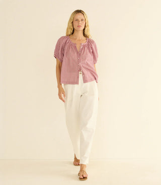 JUNE TOP - MULBERRY LA MADDALENA GINGHAM