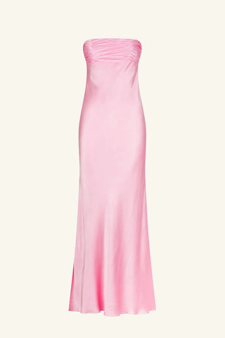 SHONA JOY | LA LUNE STRAPLESS RUCHED BODICE MAXI DRESS - PEONY