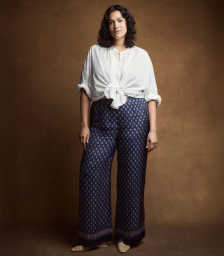 LAVON FRINGE PANT -  BLEU TAORMINA PAISLEY