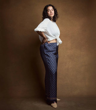 LAVON FRINGE PANT -  BLEU TAORMINA PAISLEY