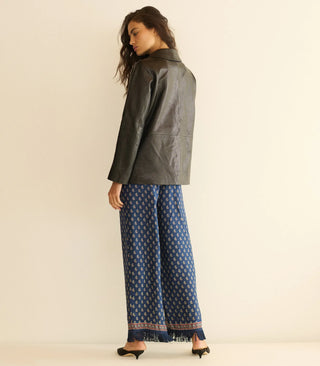 LAVON FRINGE PANT -  BLEU TAORMINA PAISLEY