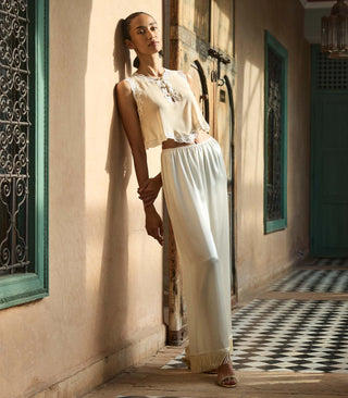 LAVON FRINGE PANT - CANDLELIGHT