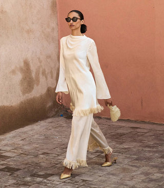 LAVON FRINGE PANT - CANDLELIGHT