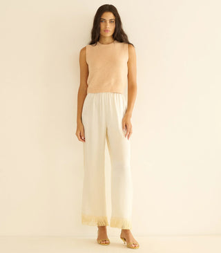 LAVON FRINGE PANT - CANDLELIGHT