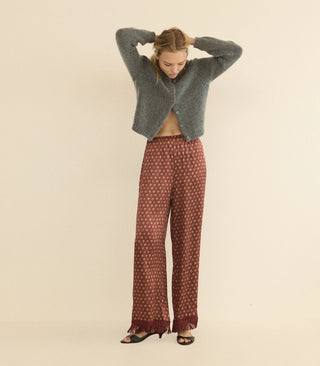LAVON FRINGE PANT - SAN SEBASTIAN FOULARD