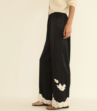 LAVON PANT - BLACK WITH CANDLELIGHT LACE