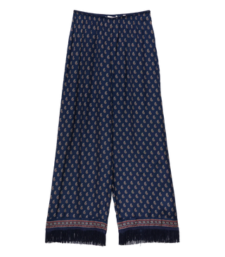 LAVON FRINGE PANT -  BLEU TAORMINA PAISLEY