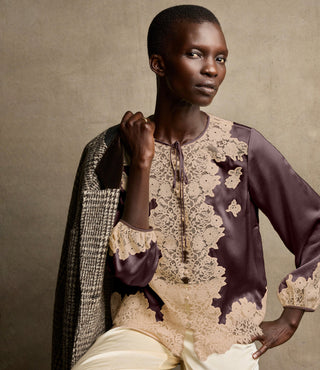 LUCINE TOP - EQUESTRIAN BROWN