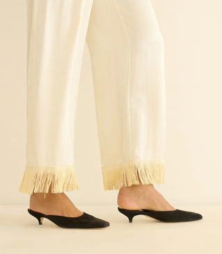 LAVON FRINGE PANT - CANDLELIGHT