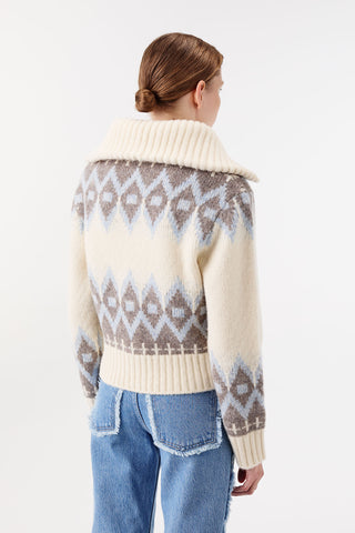 JACQUARD-PATTERN CARDIGAN