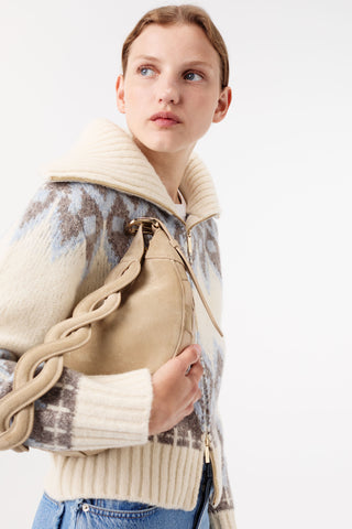 JACQUARD-PATTERN CARDIGAN