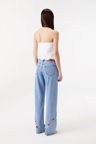 BRAIDED YOKE DENIM