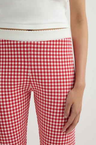 MICAH PANT - RED GINGHAM