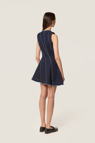 ROYA DARK DENIM DRESS BLUE