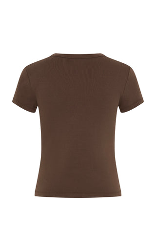 ORGANIC COTTON BABY TEE - FUDGE