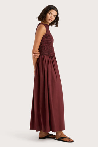 FAITHFULL MARGOT MAXI DRESS BOURDEAUX ROVE