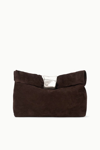 CUFF CLUTCH - ESPRESSO SUEDE
