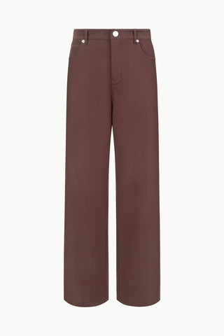 STAUD | GRAYSON PANT - DARK CHOCOLATE